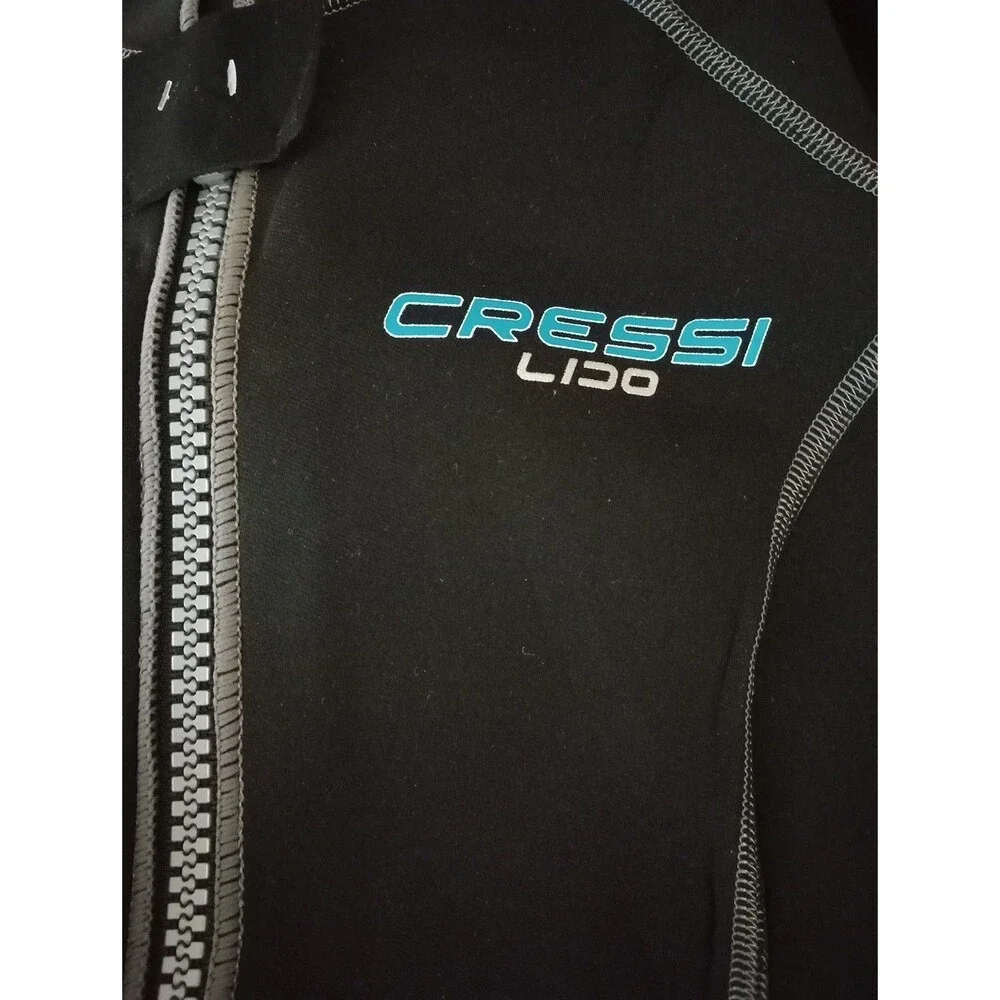 CRESSI LARGE Women's LIDO 2MM SHORTY WETSUIT BLACK & TEAL BLUE
